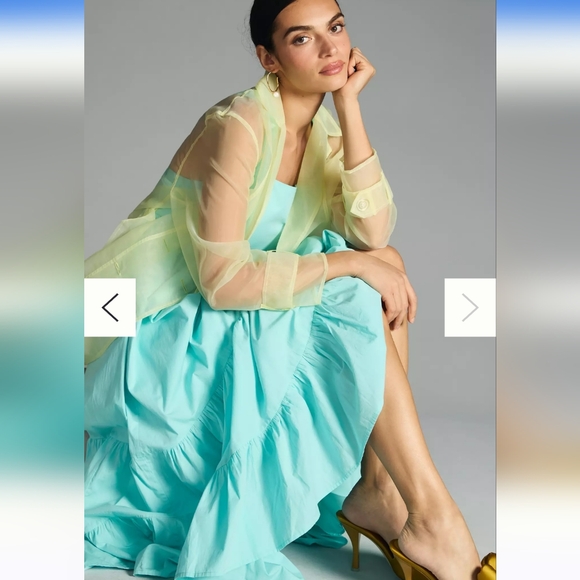 ANTHROPOLOGIE SQUARE NECK TIERED DRESS - Picture 3 of 6